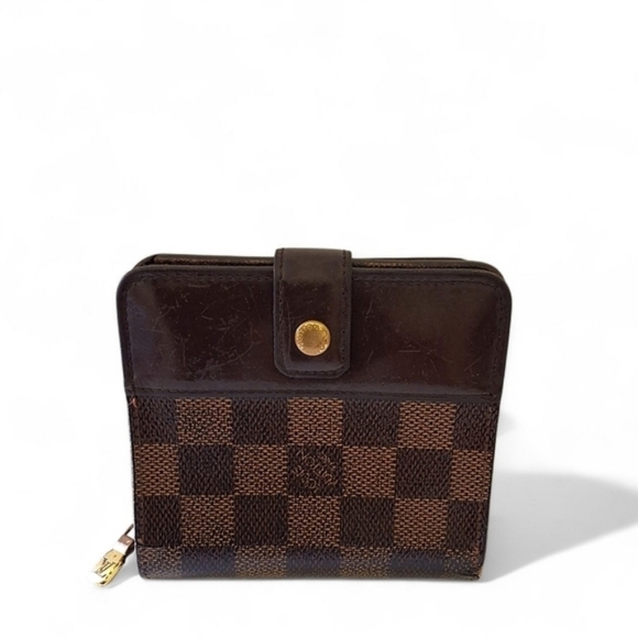 Louis Vuitton Damier Ebene Compact Zip Wallet - Picture 1 of 15